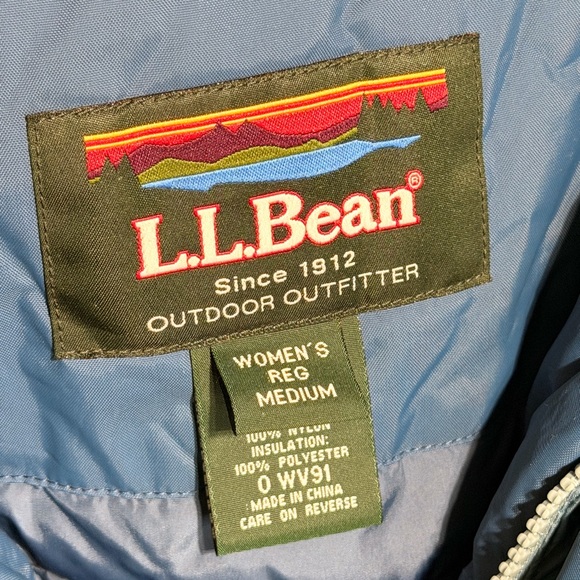 L.L. Bean Women's Two-Tone Blue Hooded Jacket EUC - Picture 3 of 16